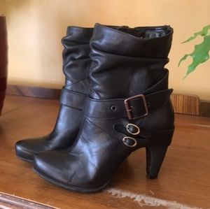 Leather ankle boots